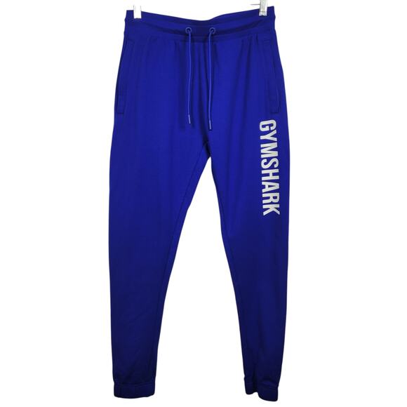 Gymshark Men’s Blue Logo Athletic Joggers Sweatpants Size Small - Picture 1 of 8